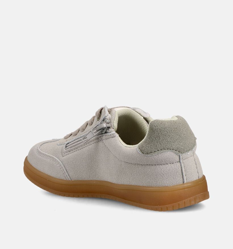 Milo & Mila Lichtgrijze Sneakers voor jongens, meisjes (372019) - geschikt voor steunzolen