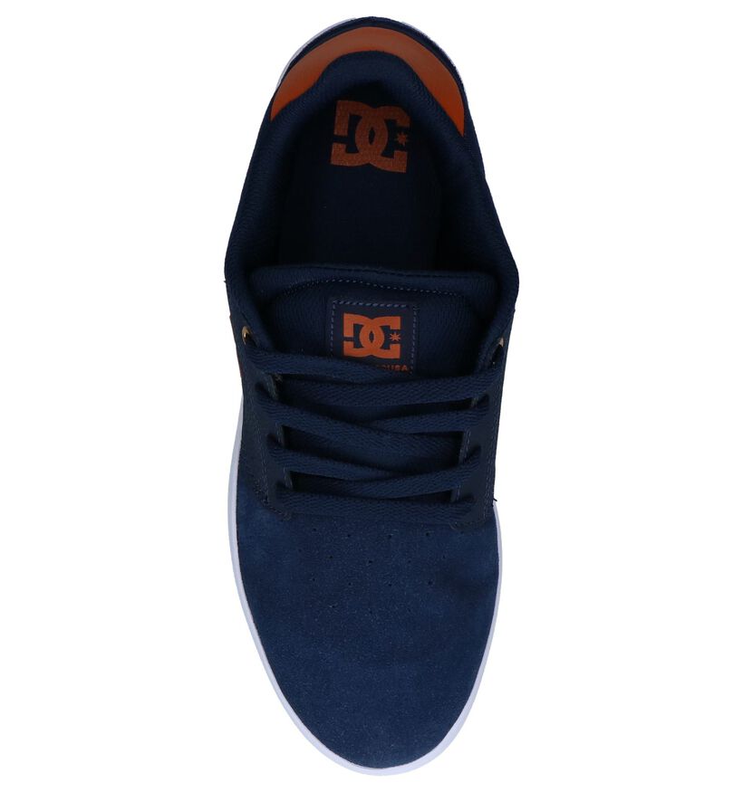 Donkerblauwe Lage Skateschoenen DC Shoes Plaza in kunstleer (235123)