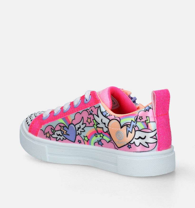 Skechers Twinkle Sparks Flying Hearts Roze Sneakers voor meisjes (335749)
