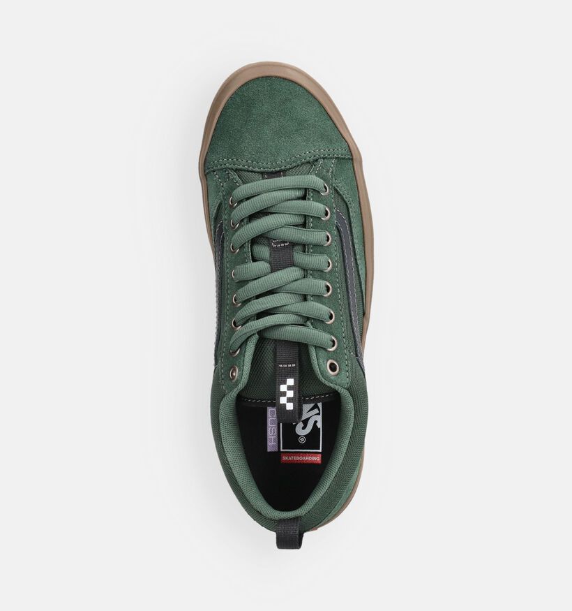 Vans Old Skool 36 Baskets en Vert kaki pour hommes (376608) - pour semelles orthop&eacute;diques
