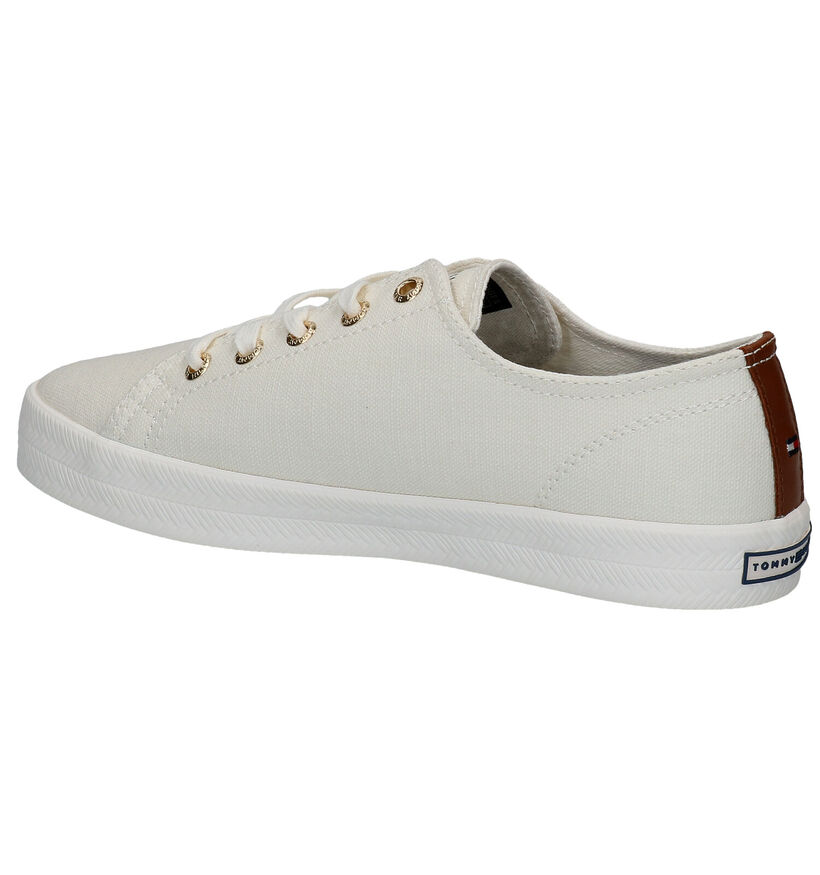 Tommy Hilfiger Tommy Basic Ecru Sneakers in stof (276241)