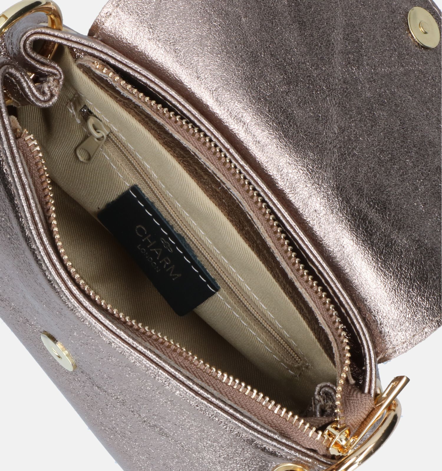 Charm London Bronzen Crossbody tas Dames Crossbody tassen Online op TORFS.BE