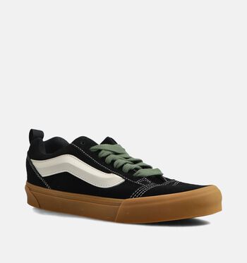 Vans Knu Skool Low Sneakers Black/True White/Pop Black/ Green/Color Theory Walnut/Suede Pewter