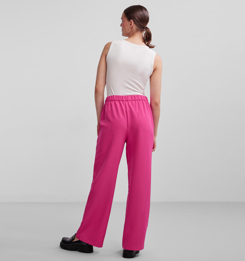 Pieces Bossy Pantalon de costume large en Rose pour femmes (323742)