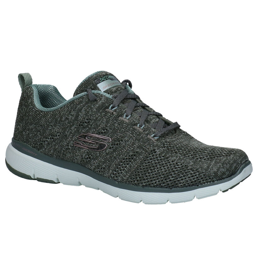 Skechers Flex Appeal Baskets en Noir en textile (293949)