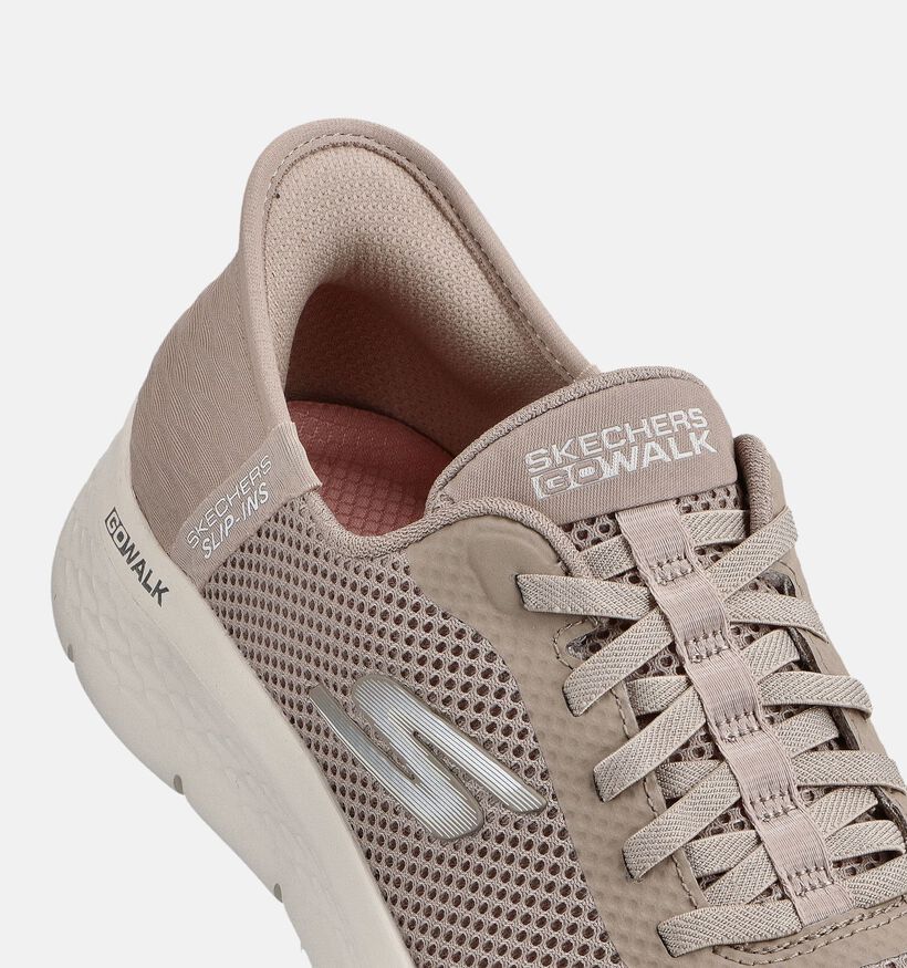 Skechers Go Walk Flex Grand Entry Baskets en Taupe pour femmes (367459) - pour semelles orthop&eacute;diques