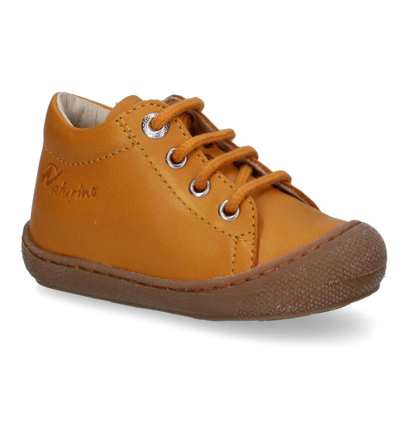 Naturino Cocoon Bottines en Jaune pour garçons (307726) - pour semelles orthopédiques