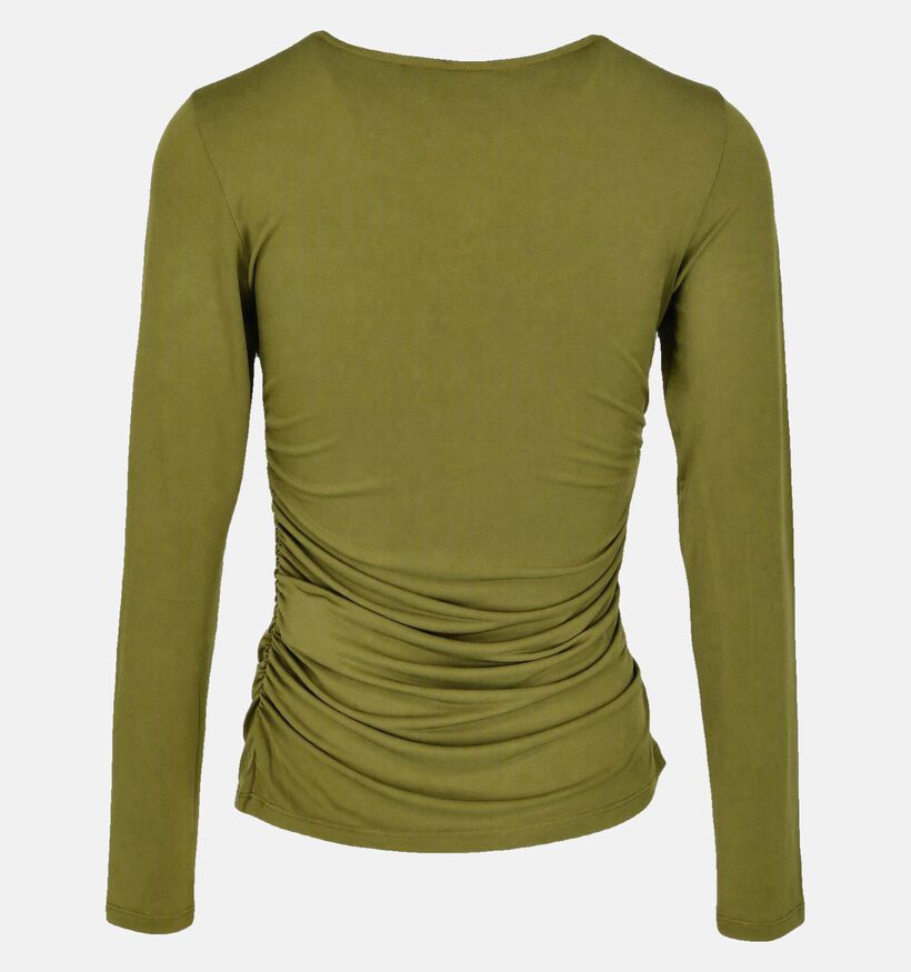 Vila Lysera Donkergroene T-shirt met Lange Mouwen voor dames (382215)
