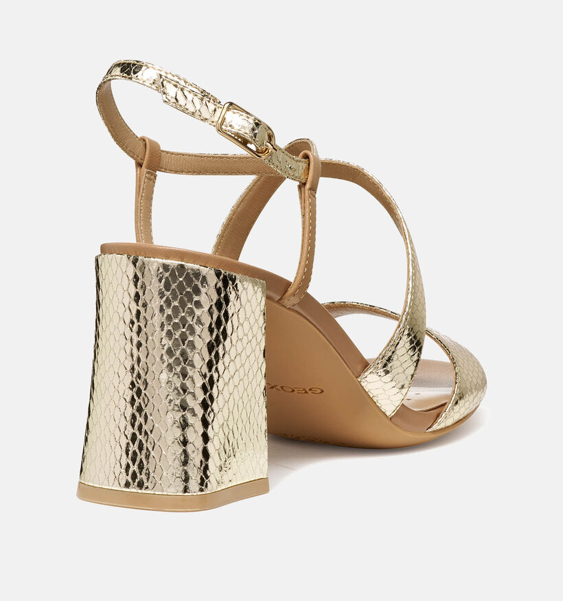 Geox 0kytu D New Eraklia 80 T01 Gouden Sandalen met Hak voor dames (368202)