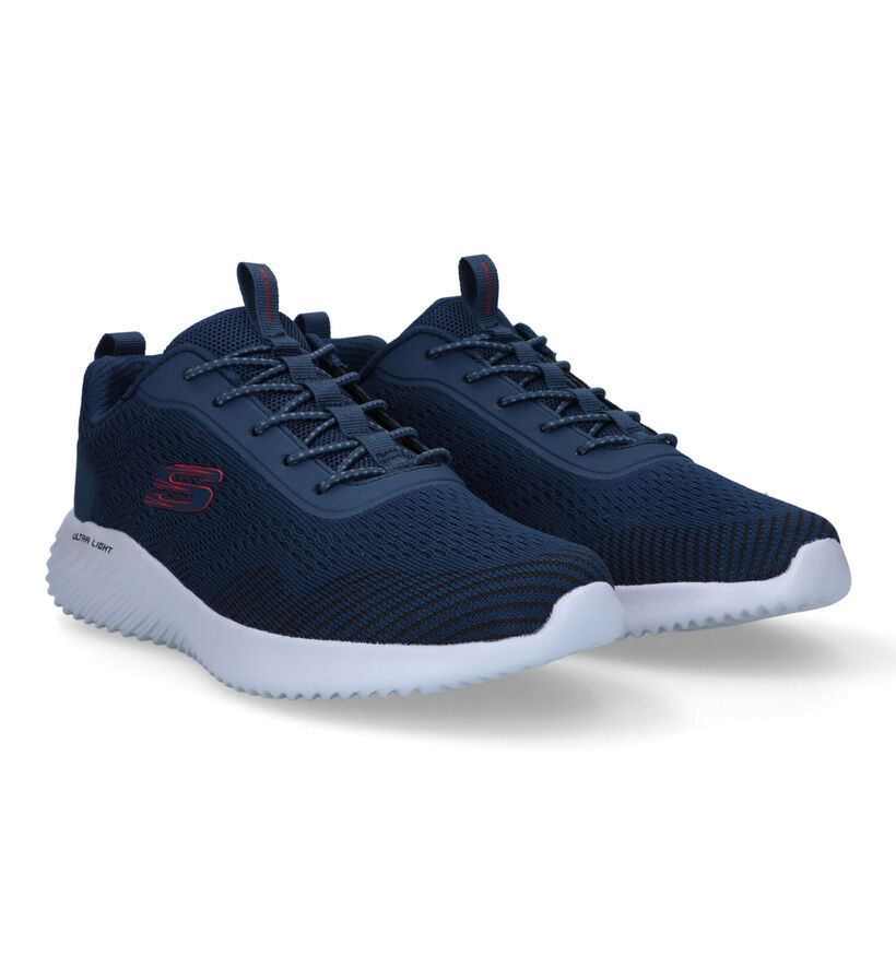 Skechers Bounder Baskets en Bleu pour hommes (326285) - pour semelles orthopédiques