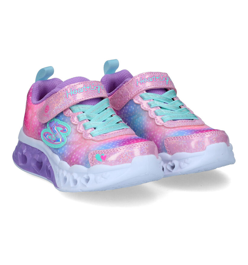 Skechers Flutter Heart Lights Roze Sneakers voor meisjes (318196)