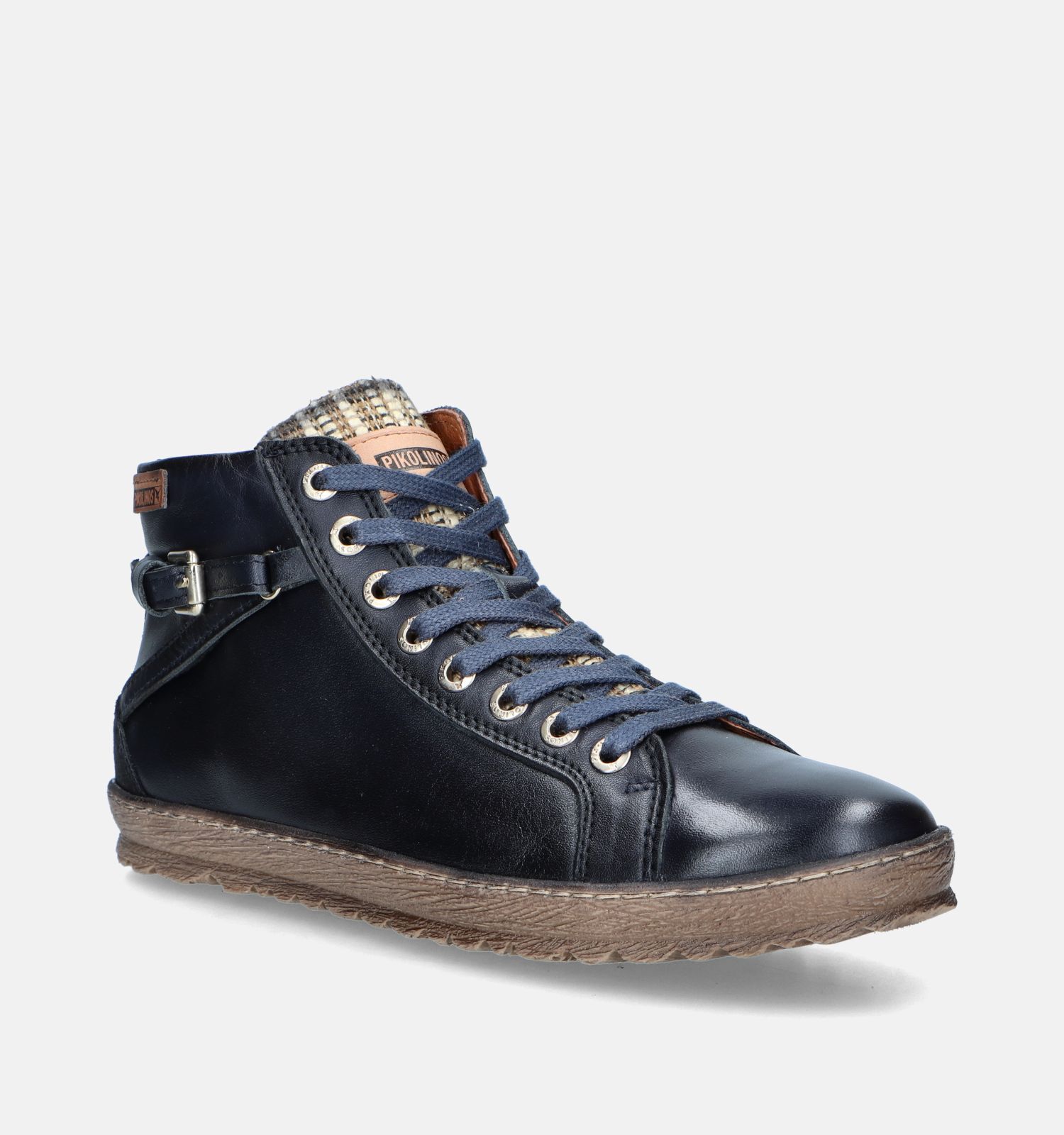 Donkerblauwe hoge sneakers dames online