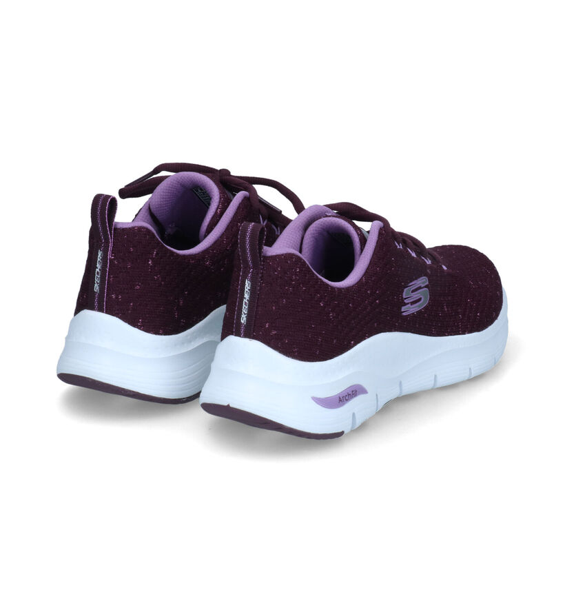 Skechers Arch Fit Glee For All Baskets en Bordeaux pour femmes (314072) - pour semelles orthopédiques