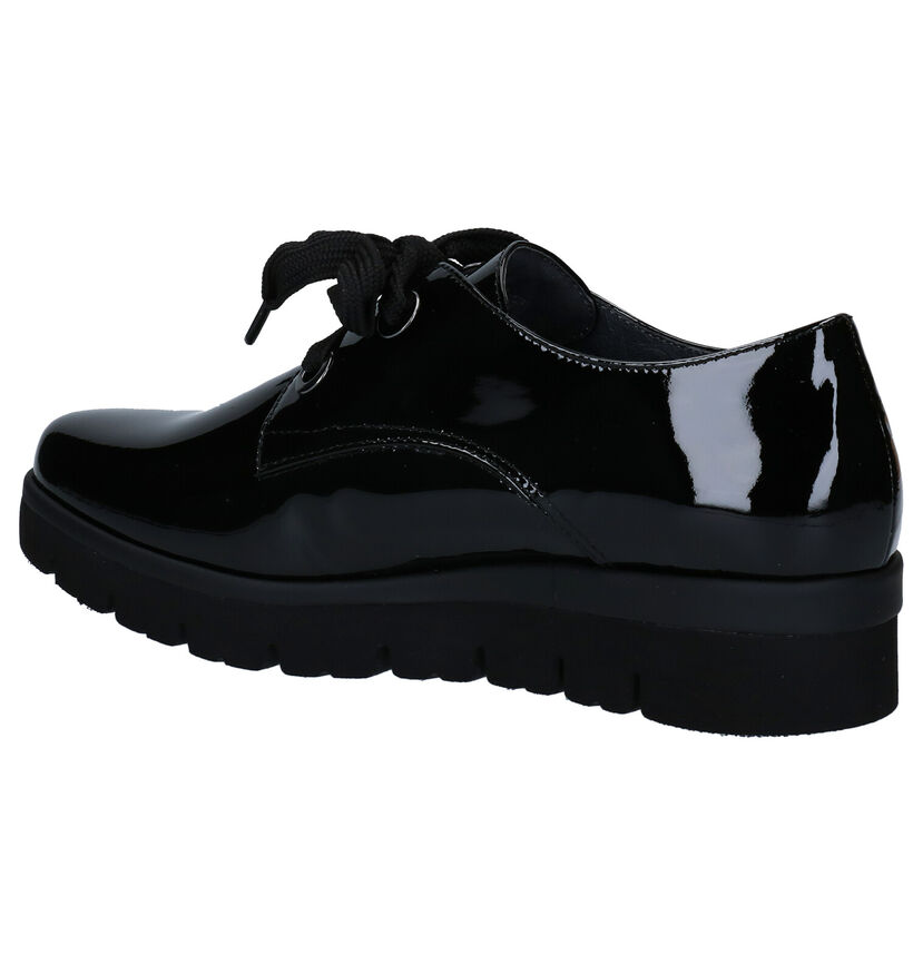 Gabor OptiFit Chaussures à lacets en Noir en verni (282311)