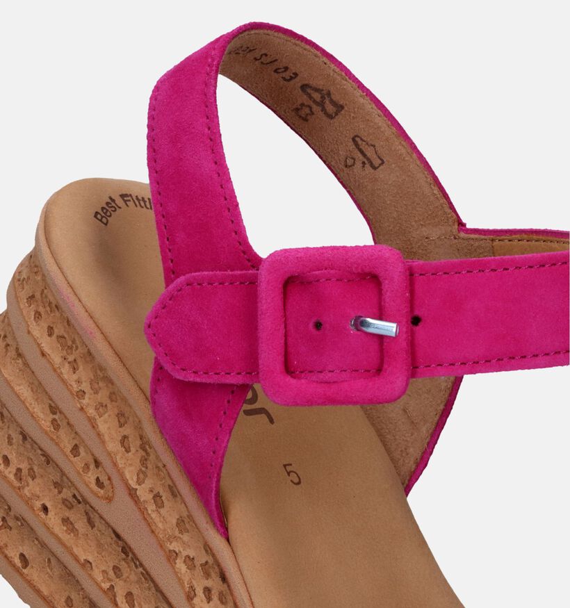Gabor Best Fitting Sandales avec talon compensé en Rose pour femmes (336133)