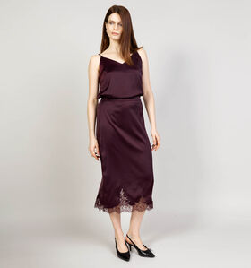 Vero Moda Ginny Lace Bordeaux Midi-Rok voor dames (374973)
