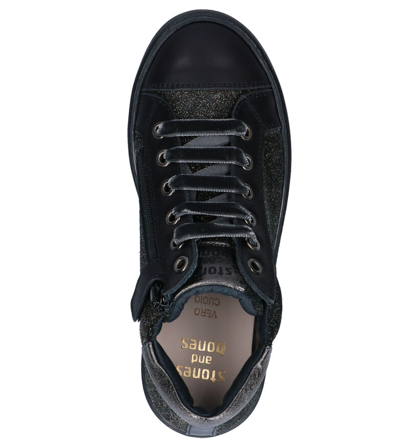 STONES and BONES Isabe Chaussures hautes en Noir en cuir (255506)