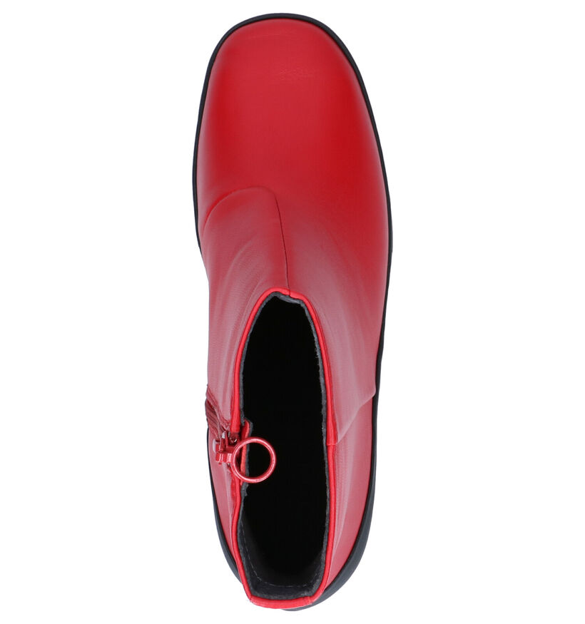 Camper Bottillons à talons en Rouge foncé en cuir (256019)