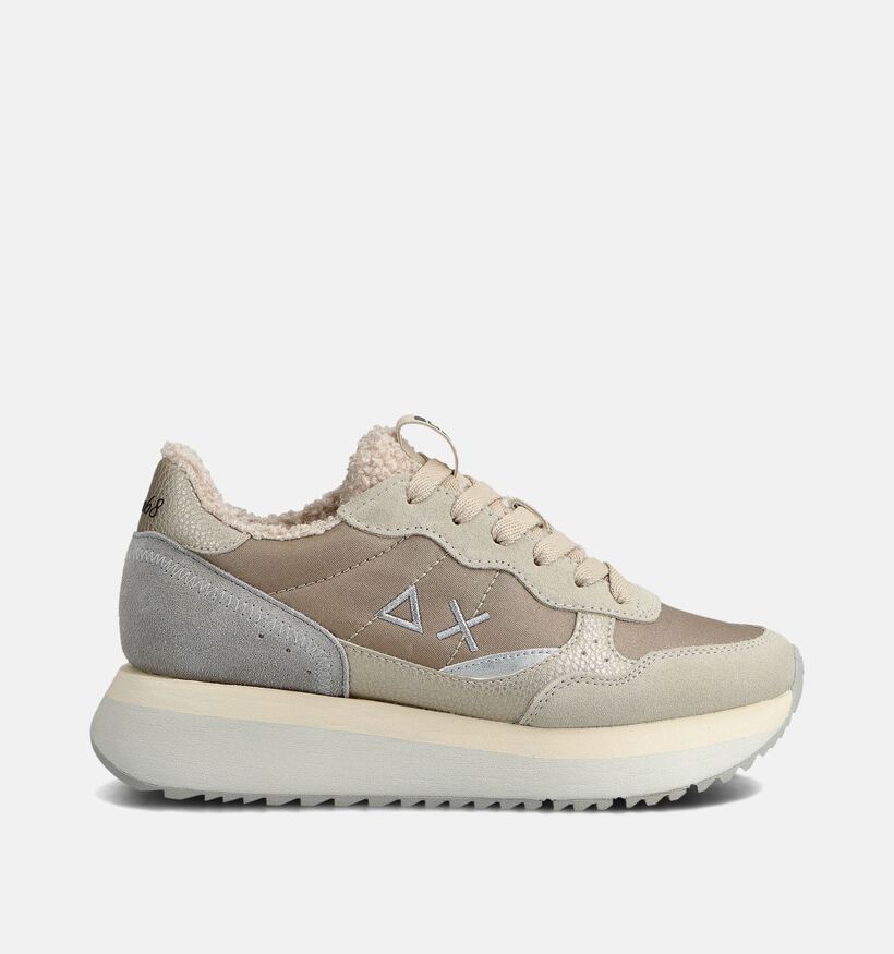 Sun68 Big Ally Teddy Beige Sneakers voor dames (361901) - geschikt voor steunzolen