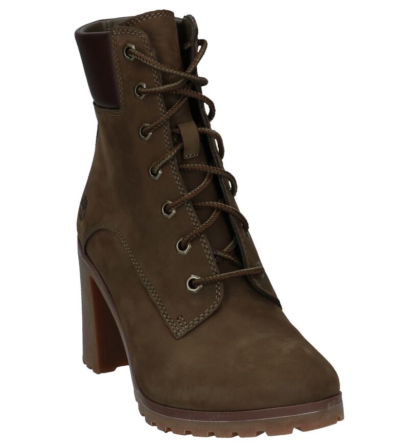 Timberland Allington 6IN Taupe Enkellaarzen voor dames (313454)