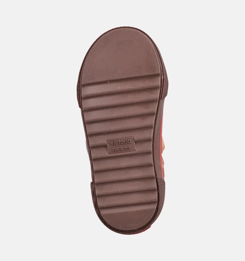 Victoria Cognac Velcroschoenen voor jongens (379098) - geschikt voor steunzolen