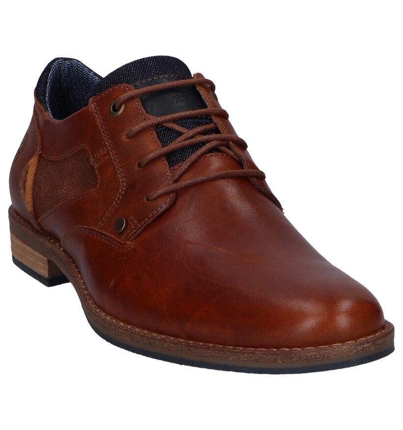 Bullboxer Cognac Geklede Veterschoenen in leer (265983)