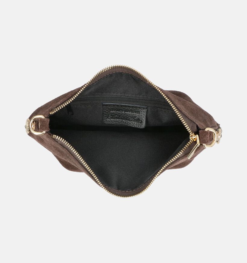 Via Limone Donkerbruine Schoudertas voor dames (367752)