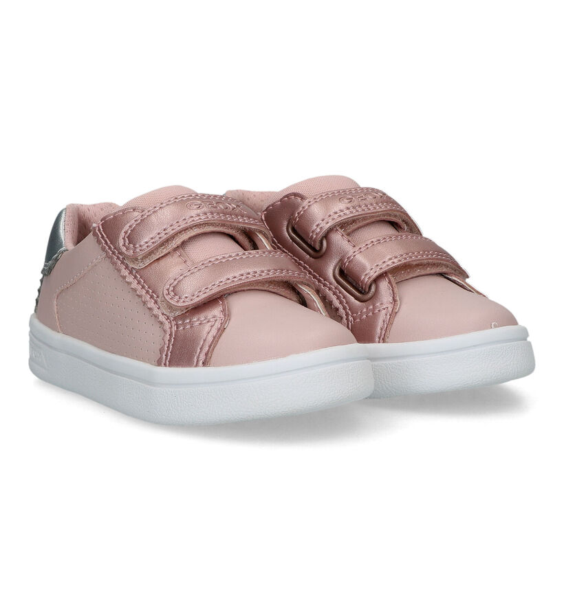 Geox Djrock Baskets en Rose pour filles (320643) - pour semelles orthopédiques