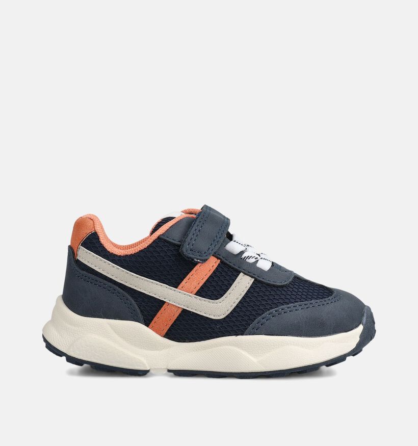 SJ Baskets en Bleu fonc&eacute;/Orange pour gar&ccedil;ons (371099) - pour semelles orthop&eacute;diques