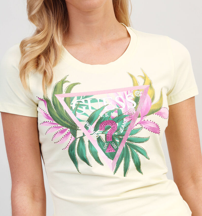 Guess T-shirt en Jaune pour femmes (354575)