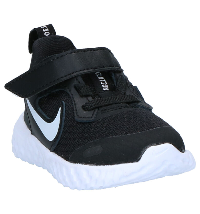 Nike Revolution Baskets pour bébé en Bleu en cuir (284482)