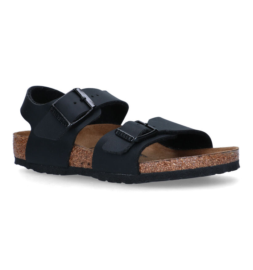 Birkenstock New York  Sandales en Noir pour garçons (338096)