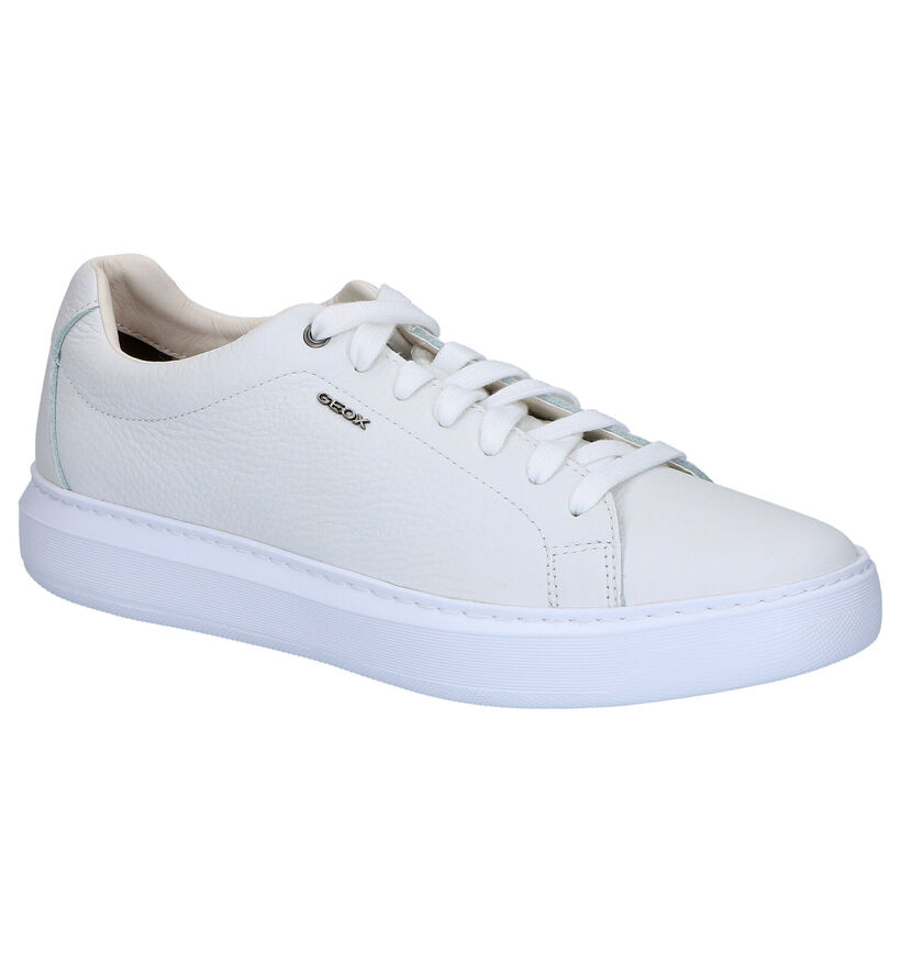 Geox Witte Veterschoenen in leer (270023)