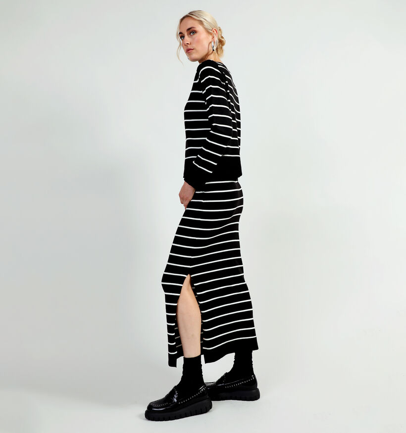 Pieces Joy Zwarte Gebreide rok voor dames (342975)