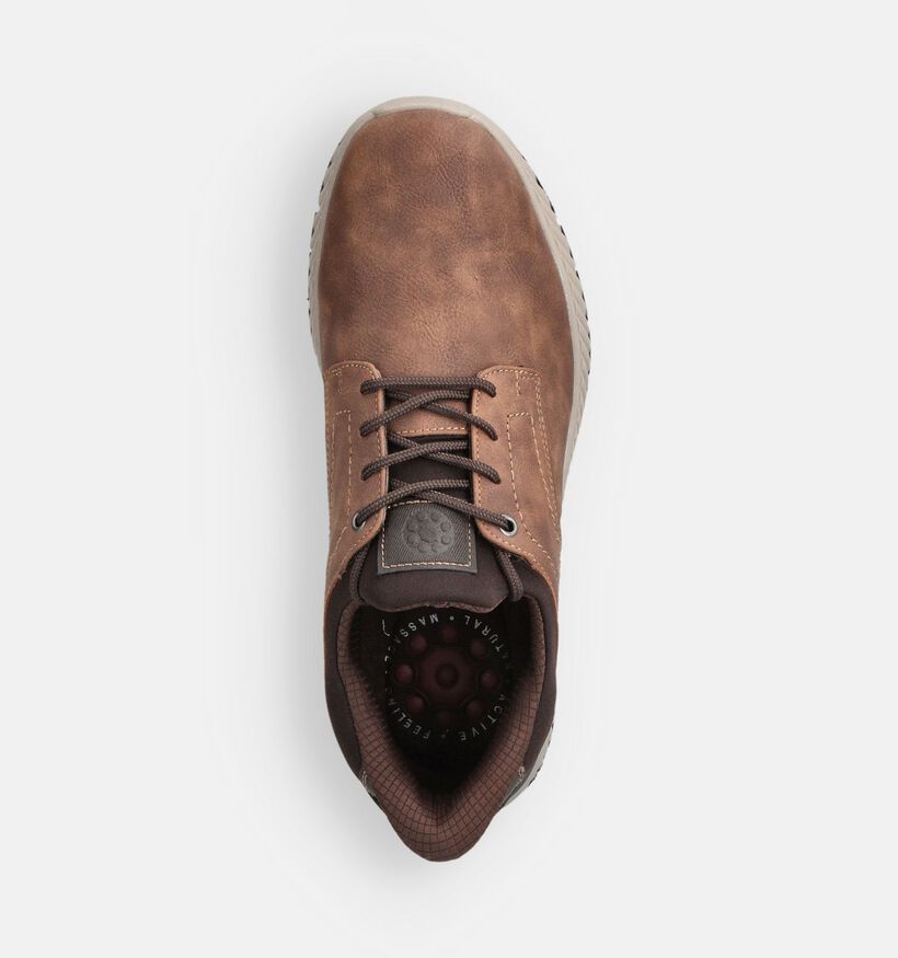 Relife Chaussures plates en Cognac pour hommes (363043) - pour semelles orthopédiques