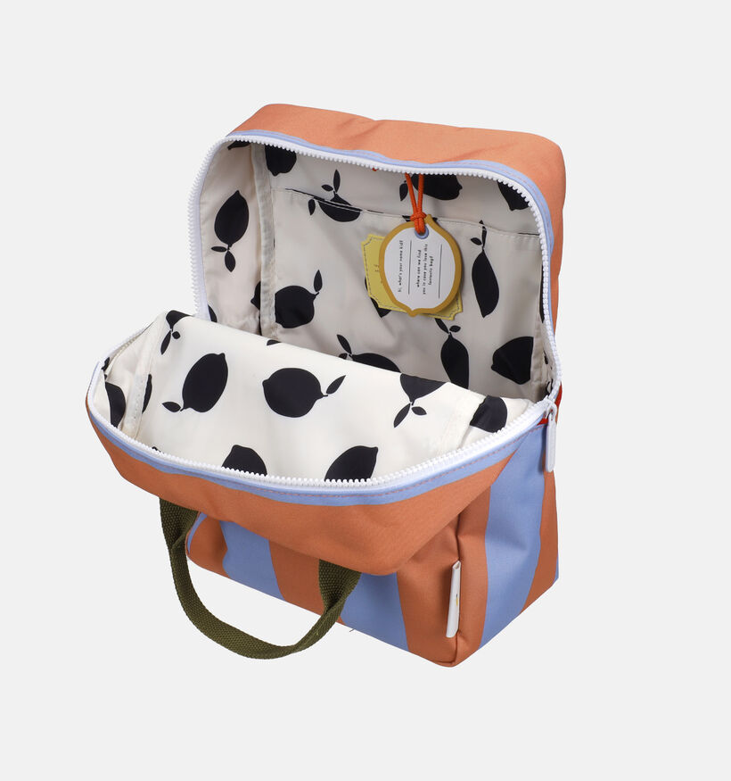 Sticky Lemon Stripes Medium Backpack Sac &agrave; dos en Orange/Bleu pour filles, gar&ccedil;ons (382030)