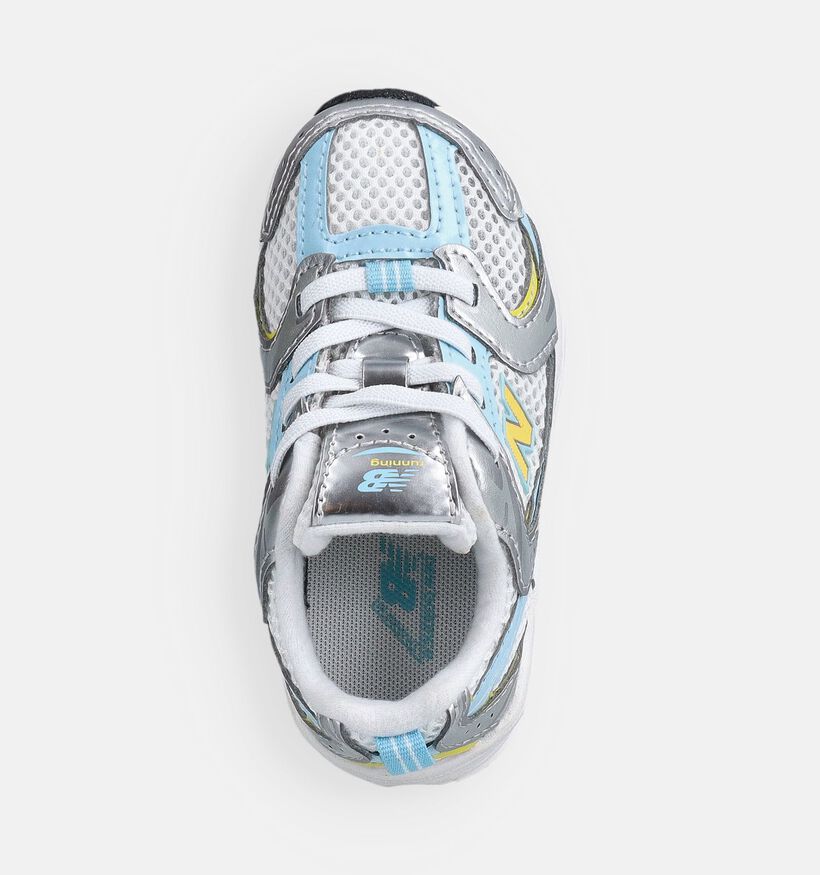 New Balance 530 Baskets en Argent pour filles, gar&ccedil;ons (366207) - pour semelles orthop&eacute;diques