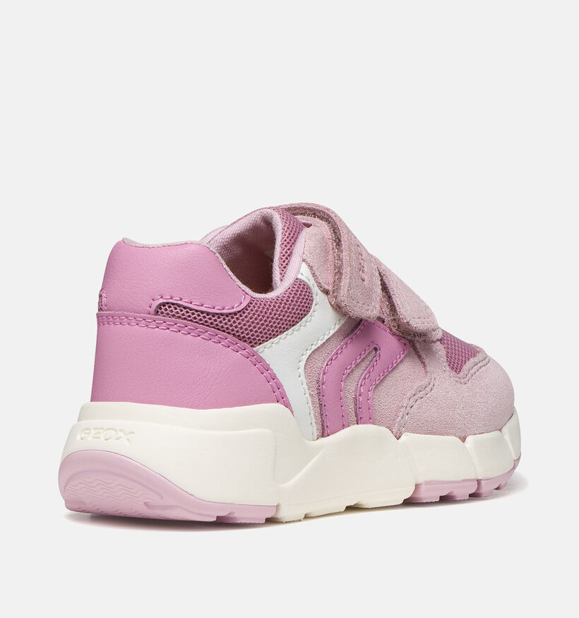 Geox Flexyper Baskets en Rose pour filles (370154) - pour semelles orthop&eacute;diques