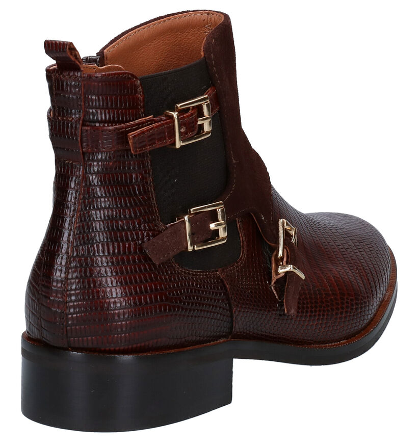 JHay Bottines plates en Brun foncé en cuir (281660)