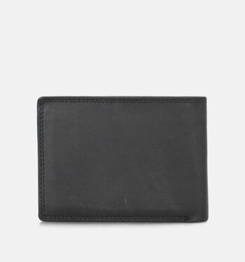 Euro-Leather Portemonnees Zwart/Cognac