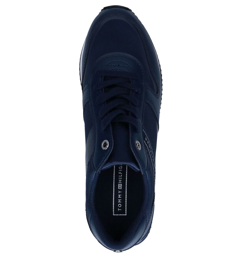 Tommy Hilfiger Mixed Active City Blauwe Sneakers in kunstleer (252697)