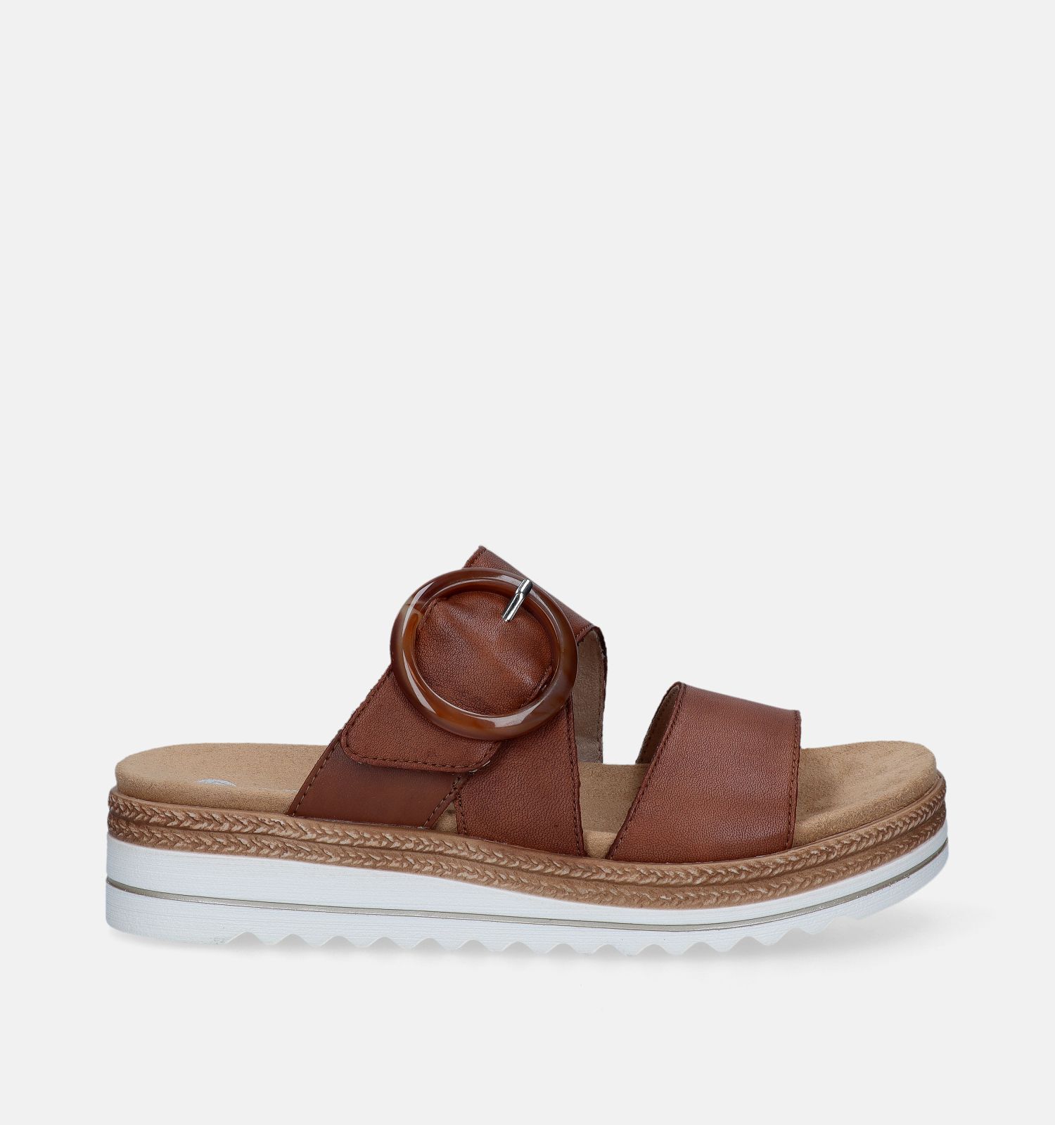 Remonte Cognac Slippers voor steunzolen Dames Slippers Lage schoenen Online op TORFS.BE