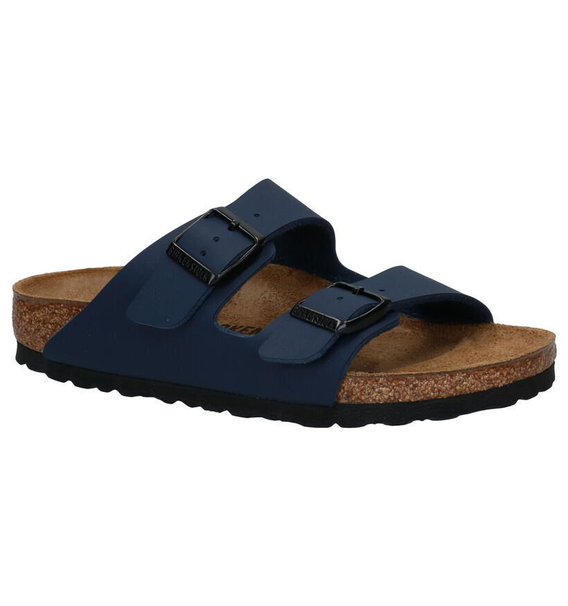 Birkenstock Arizona Birko Flor Nu-pieds en Noir pour garçons (338071)