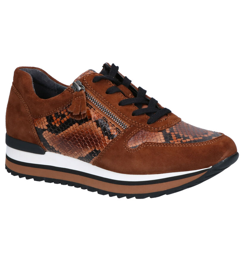 Gabor OptiFit Cognac Sneakers in daim (260223)