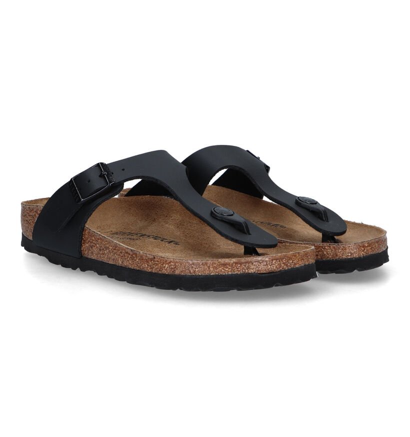 Birkenstock Gizeh Zwarte Teenslippers voor jongens (338075)