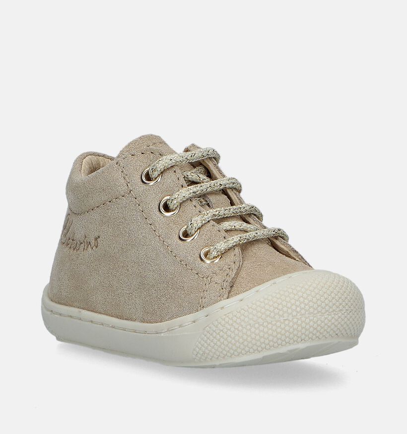 Naturino Cocoon Zip Suede Gouden Babyschoentjes voor meisjes (355318) - geschikt voor steunzolen