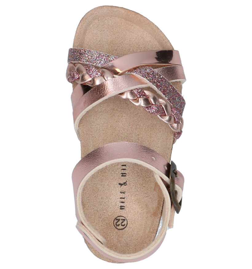 Milo & Mila Rose golden Sandalen in kunstleer (272260)