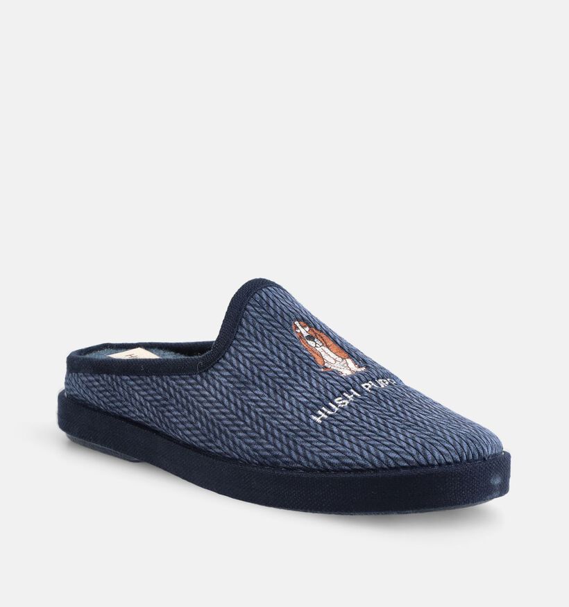 Hush Puppies Dix Zeus Blauwe Open Pantoffels voor heren (378503)