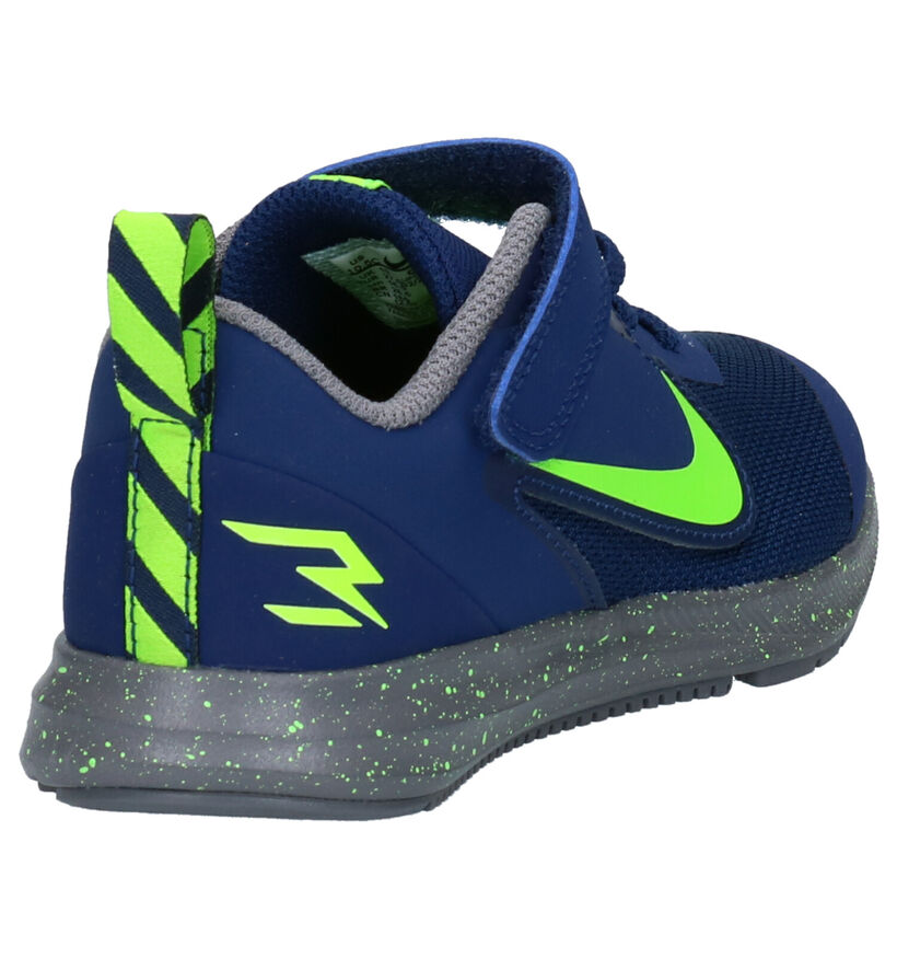 Nike Downshifter 9 RW Blauwe Sneakers in kunstleer (254098)