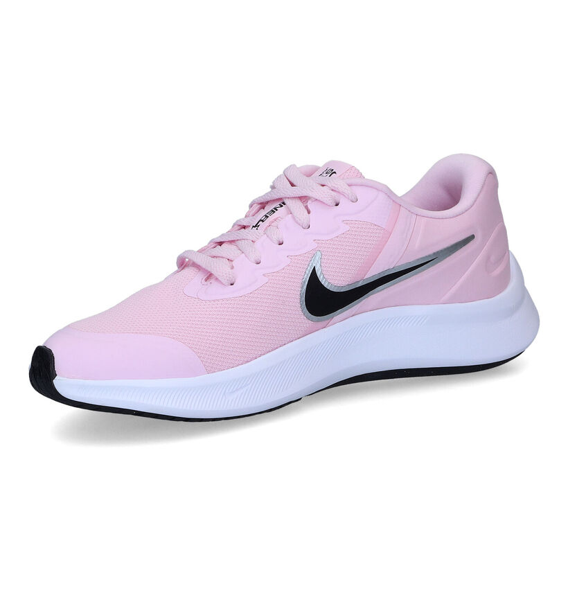 Nike Star Runner 3 GS Baskets en Rose pour filles (302092) - pour semelles orthopédiques
